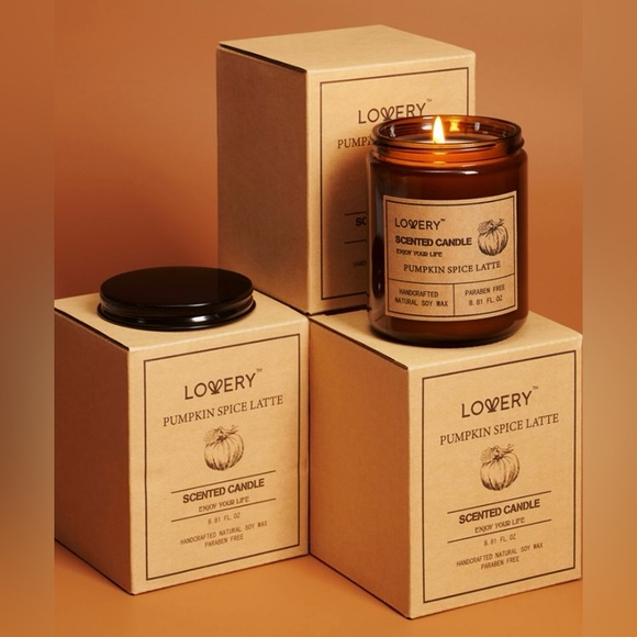🆕🕯️ LOVERY LIMITED EDITION PUMPKIN SPICE LATTE SCENTED CANDLE. BRAND NEW! - Picture 2 of 6